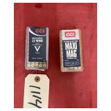 2 Pcs - CCI 22 WMR Ammo 50 rounds each - Missing A