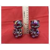 2 Pcs - Fenton Bear Figurines