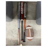 3 Baseball Bats & Football