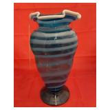 Fenton Ruffled Edge Blue Vase