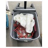 Assorted Christmas Dï¿½cor in Plastic Bin w/Lid