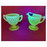 2 Pcs - Fenton Sugar & Creamer