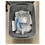 Medical Supplies in Plastic Bin w/Lid