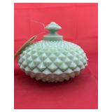 Vintage Westmoreland Mint Green Lidded Candy Dish