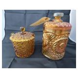 2 Pcs - Fenton Candy Dishes w/Lids
