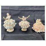 3 Pcs - Glass Ballerina Figurines
