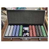 Poker Chips & Dice in Case