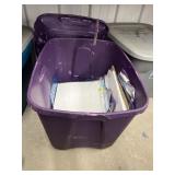 Assorted Stencils in Plastic Bin w/Lid