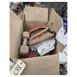 Box of Assorted Leather Horse & Dog Supplies