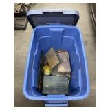 Fishing Gear in Plastic Bin w/Lid