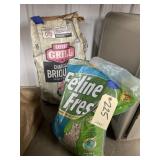 2 Pcs - Natural Pine Cat Litter & BBQ Briquets