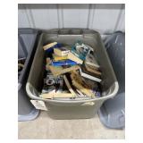 Assorted Paperback Books in Plastic Bin w/Lid
