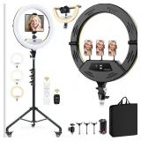 Mactrem 18" Foldable Ring Light with Stand - 75"