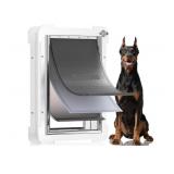 3 Flaps Never Rust Extra Large Dog Door with Slidi