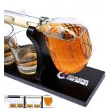 Golf Club Whiskey Decanter with 4 Glasses And Stan