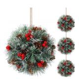 4 pc. 10" Artificial Christmas Kissing Ball Dï¿½cor