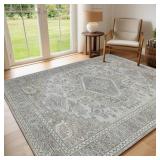 LBRIS Area Rug, Washable, Approx 10 x 10, Brown /