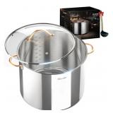 Ciwete Stock Pot 20 Qt. 3Ply, Stainless Steel with