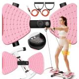 Waist Twist Machine Exercise Tool, Pink/White/Blac