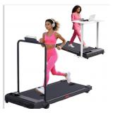 Walking Pad Treadmill with Handle Bar, 3.5 HP, LED
