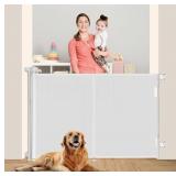 Miumoon 59" Retractable Mesh Baby Gate With Reinf