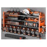 Heavy Duty Power Tool Organizer - Wall Mount, Char