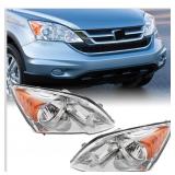 Halogen Headlight Chrome Housing w/o Bulbs for Hon