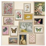 14 Pcs Framed Colorful Art Wall Dï¿½cor - (3) 9.2x11