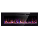 50" Electric Fireplace In-Wall Recessed and Wall