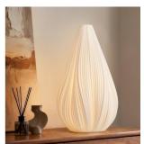 Rondure Modern Ceramic Table Lamp, Dimmable, White