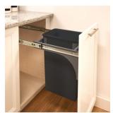 Adapt Metal Door-Mount Single Trash Can- 32 Quart