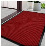 69" x 24" Runner Rug, Red, Indoor & Outdoor, No