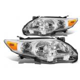 Pair of Headlight Assembly 2011-2013 Toyota