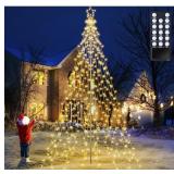 Christmas Outdoor String Light Tree/Star Stake - W