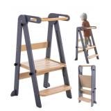 Gewitt Foldable Toddler Kitchen Stool Helper- Adju