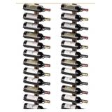 B4Life Wine Rack, Wall Mounted, 24 Bottle, Wood/Me