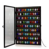 Six points LED Minifigures Display Case, Wall Moun