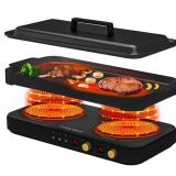 Cooktron Portable Induction Cooktop 2 Burner with