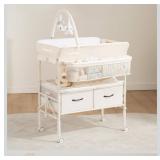 Maydolly Baby Changing Table with Wheels, Mobile,