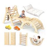 Bluewood Pikler Triangle Set with Cushion, Climbin