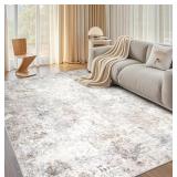Srugn Modern Abstract Area Rug - Brown/Grey/Beige/