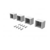 Avant 12 Pk Aluminum Straight Rail Bracket- White;