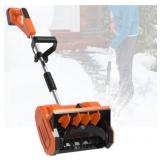 Cordless Snow Shovel, 12" Wide, 8" Depth Path, 2