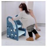 Onasto Toddler Step Stool- Blue, Adjustable 2 Step