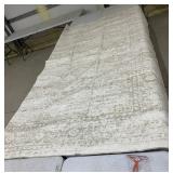 Washable Area Rug, 8x10 Beige Retro Low Pile, Indo