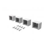 Avant 12 Pk Aluminum Straight Rail Bracket- White;
