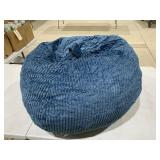 Navy Blue Bean Bag Pouf With Carrying Handle & Sma