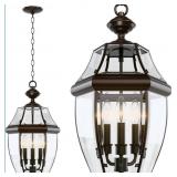 Outdoor Hanging Pendant Light Fixture- 3 Light, Me