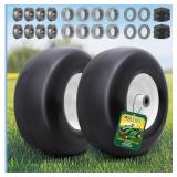 Wiltire 2Pack 13x6.50-6 Flat Free Tire, Wheel with