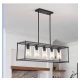 Sicddde Black Dining Room/Island 5-Light Black Met
